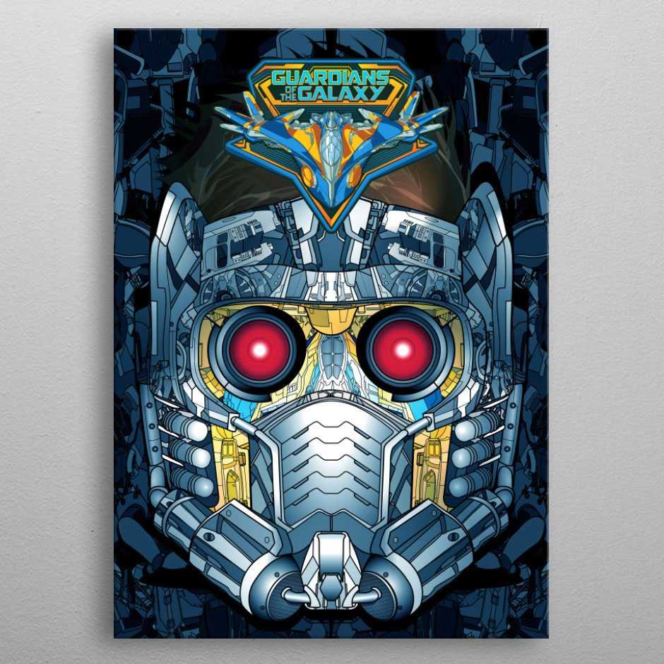 Posters et wallscrolls - Marvel poster en métal GOTG2 Star-Lord Helmet