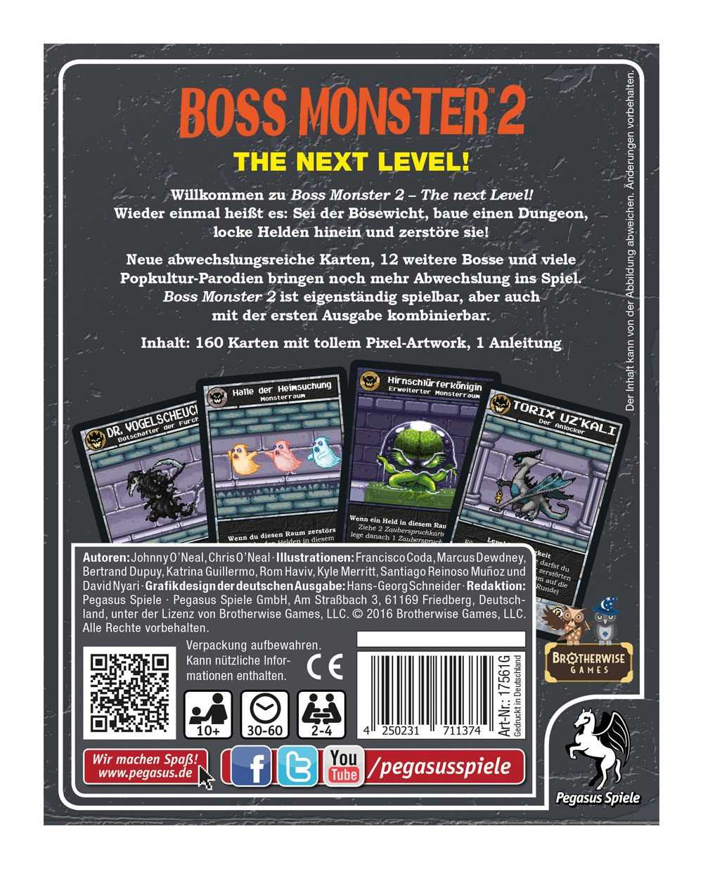 Jeux de cartes - Boss Monster 2: The Next Level jeu de cartes *ALLEMAN