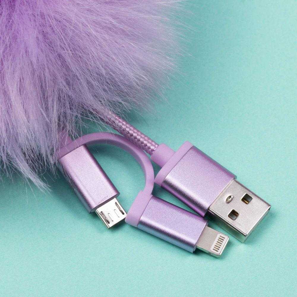 Adaptateurs - Pusheen Câble de chargement USB 3in1 avec porte-clés Pom