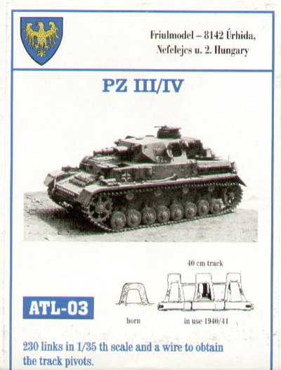Accessoires - 210 Liens pour largeur 40 / 40cm Pz.Kpfw.III Ausf.H / J.