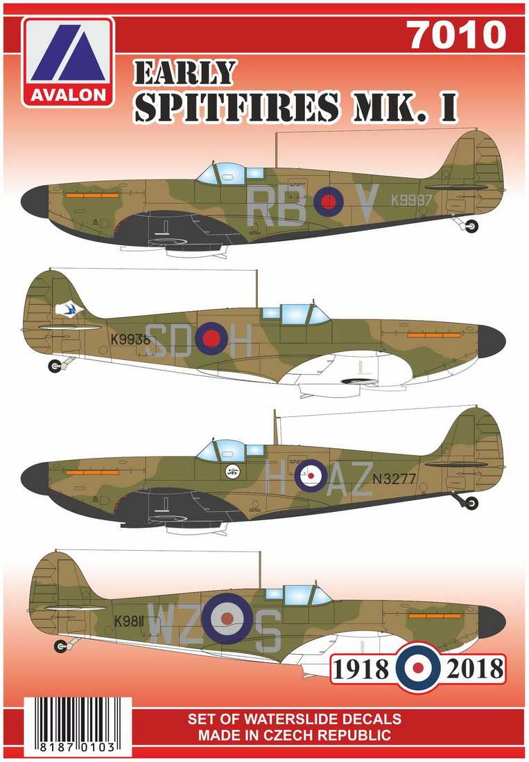 Accessoires - Décal Les premiers Supermarine Spitfire Mk.I's-1/72-Aval