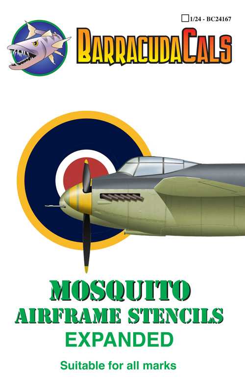 Accessoires - Décal de Havilland Mosquito Pochoirs de fuselage NF.II /