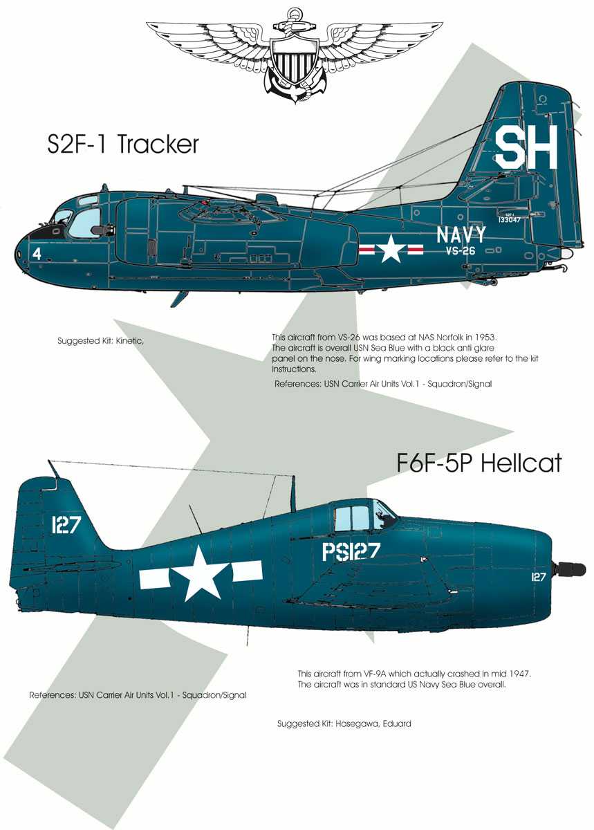 Accessoires - Décal US Navy Blues Pt: 2Grumman S2F-1 Tracker 133047 SH