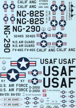 Accessoires - Décal Garde aérienne des États-Unis Pt: 1Nord-américaine