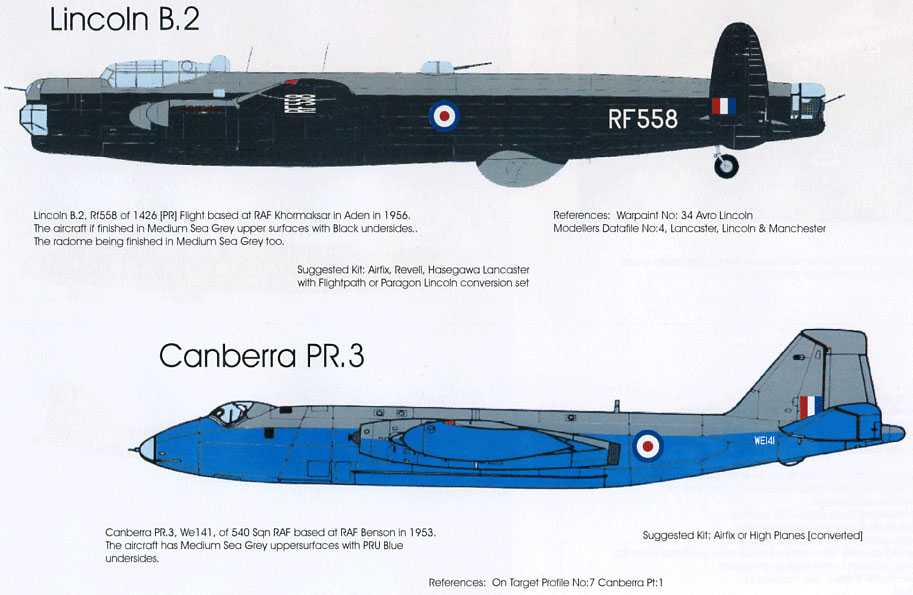 Accessoires - Décal RAF 1950's PRAvro Lincoln B.2 RF558 1426 (PR) vol 