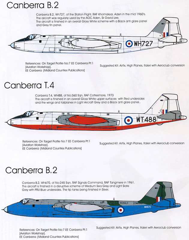 Accessoires - Décal RAF Canberras Pt: 1BAC / EE Canberra B.2 WH727 Sta