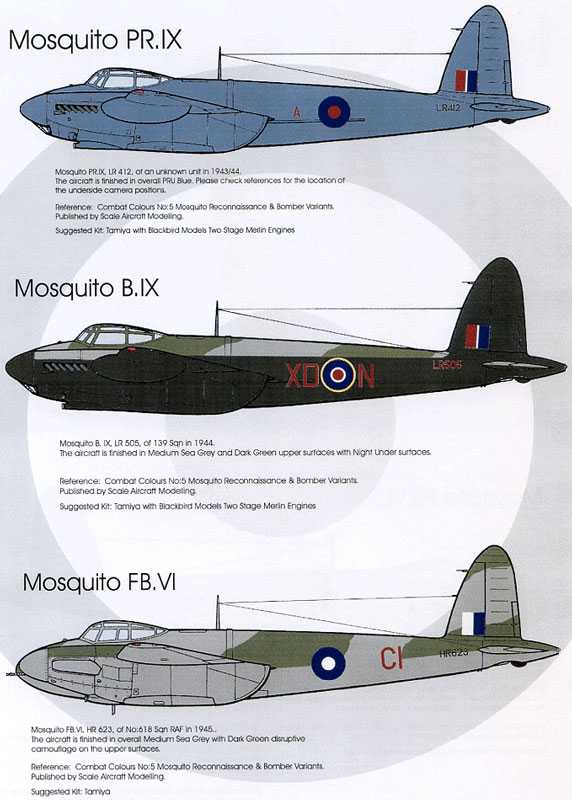 Accessoires - Décal de Havilland Mosquito Pt: 1PR.IX LR412 Une unité i