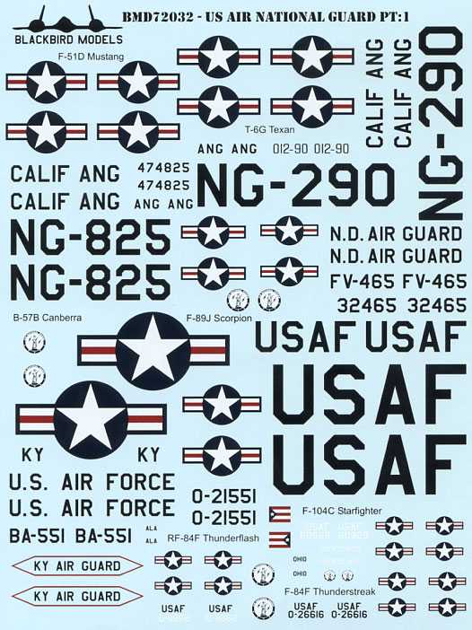 Accessoires - Décal Garde nationale aérienne américaine Pt: 1US Air Na