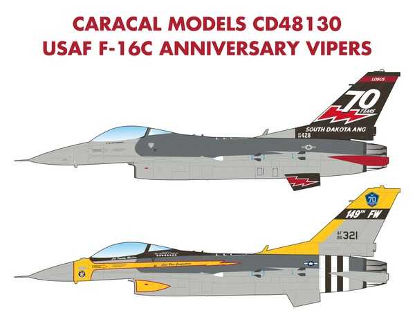 Accessoires - Décal Vipers anniversaire de l'USAF Lockheed-Martin F-16