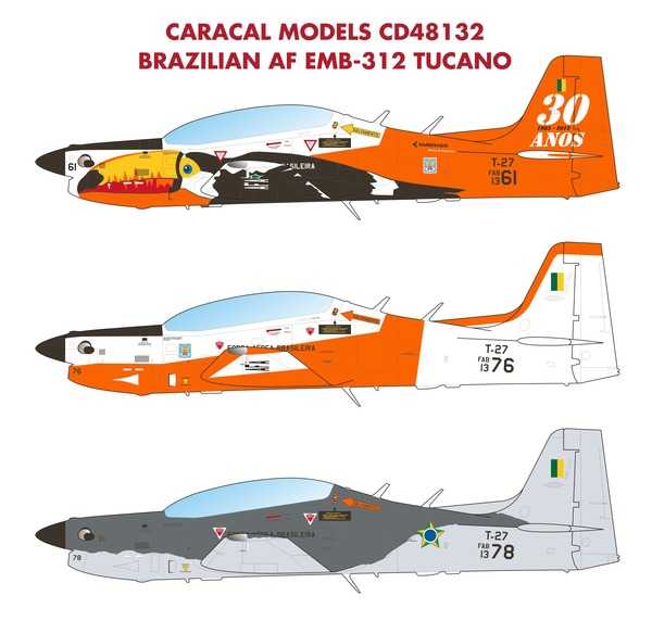 Accessoires - Décal EMB-312 Tucano - Armée de l'air brésilienne Le nou