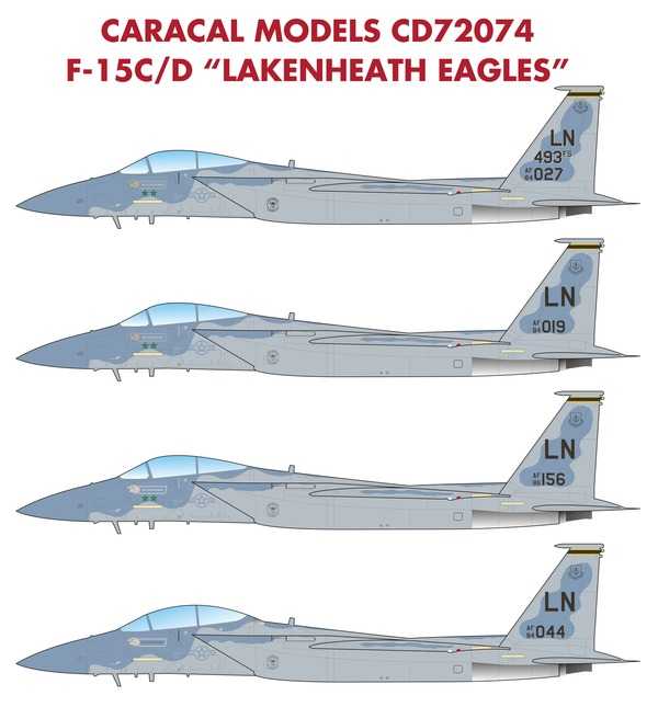 Accessoires - Décal McDonnell F-15C / D Lakenheath Eagles Les F-15C / 
