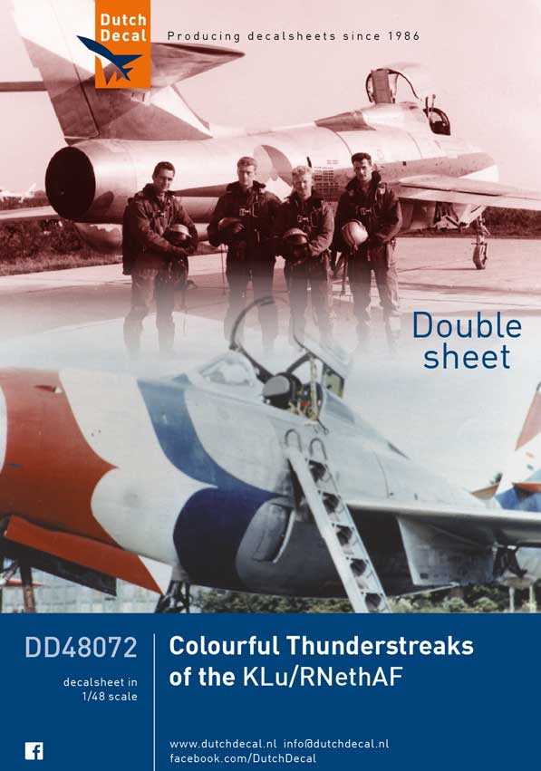 Accessoires - Décal Thunderstreaks colorés KLu. Double feuille.- 1/48 