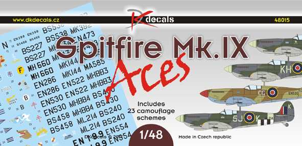 Accessoires - Décal Supermarine Spitfire Mk.IXc / Mk.IXe Aces1. Spitfi