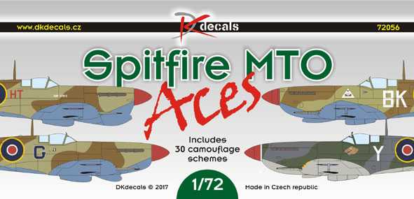 Accessoires - Décal Supermarine Spitfire MTO Aces (schémas de camoufla