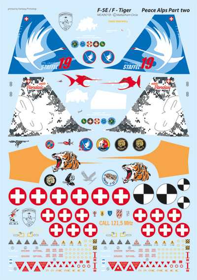 Accessoires - Décal Northrop F-5E / F Tiger Peace Alps Deuxième partie