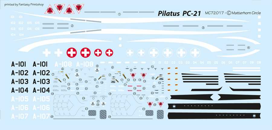Accessoires - Décal Pilatus PC-21 La naissance du PC-21 a débuté en no