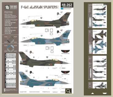 Accessoires - Décal Lockheed-Martin F-16C Alaskan Splinters Partie II 