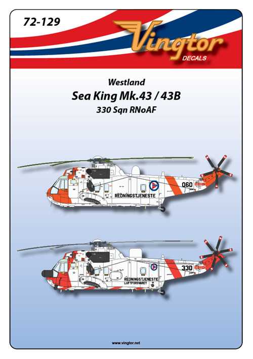 Accessoires - Décal 303 sqn RNoAF Westland Sea King Mk.43 / Mk.43B [HA
