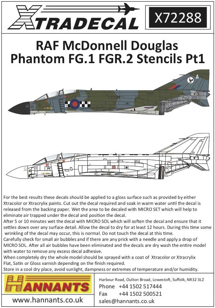 Accessoires - Décal McDonnell-Douglas FG.1 / FGR.2 Phantom Royal Air F