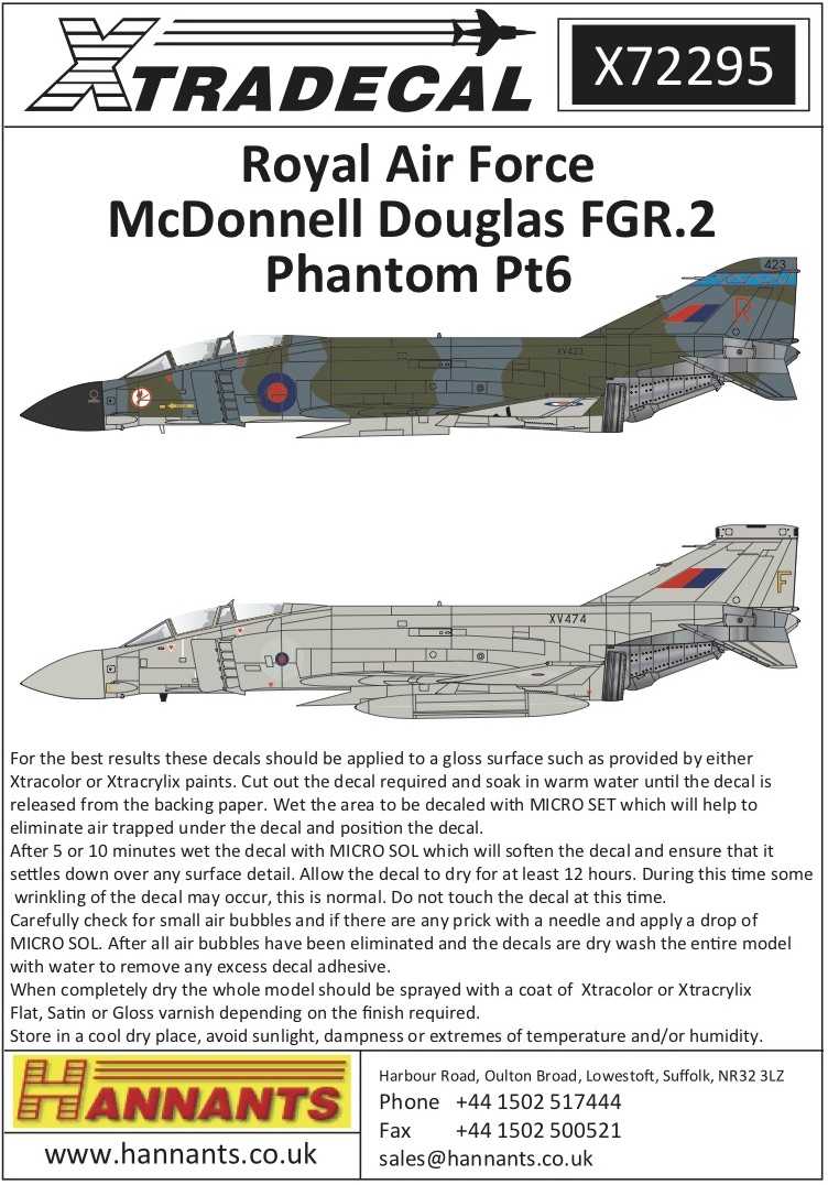 Accessoires - Décal McDonnell-Douglas FG.1 / FGR.2 Phantom Pt.6 (9) FG