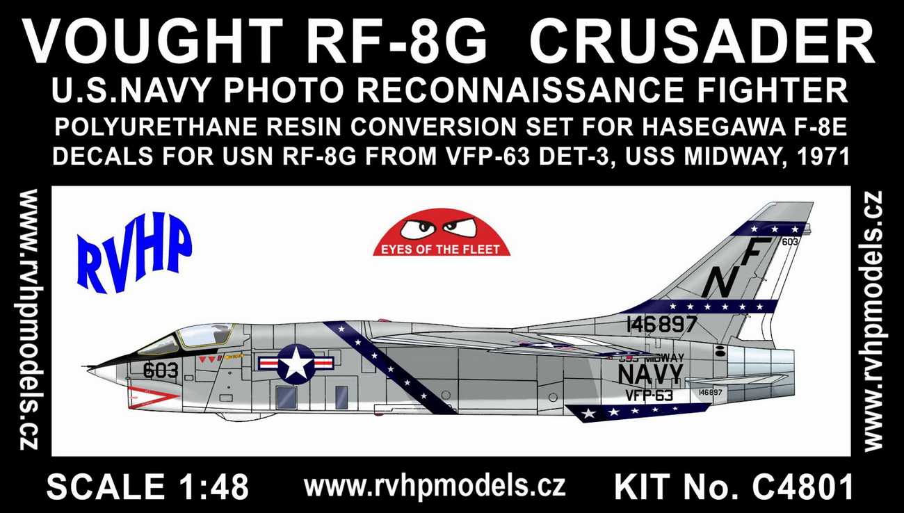 Accessoires - Vought RF-8G Crusader conversion (USN VFP-63 Det-3, USS 