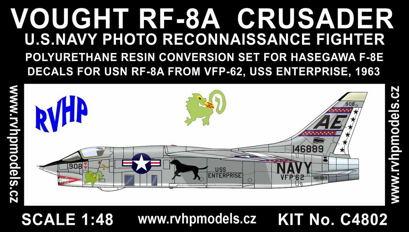 Accessoires - Vought RF-8A Crusader conversion (USN VFP-62, USS Enterp