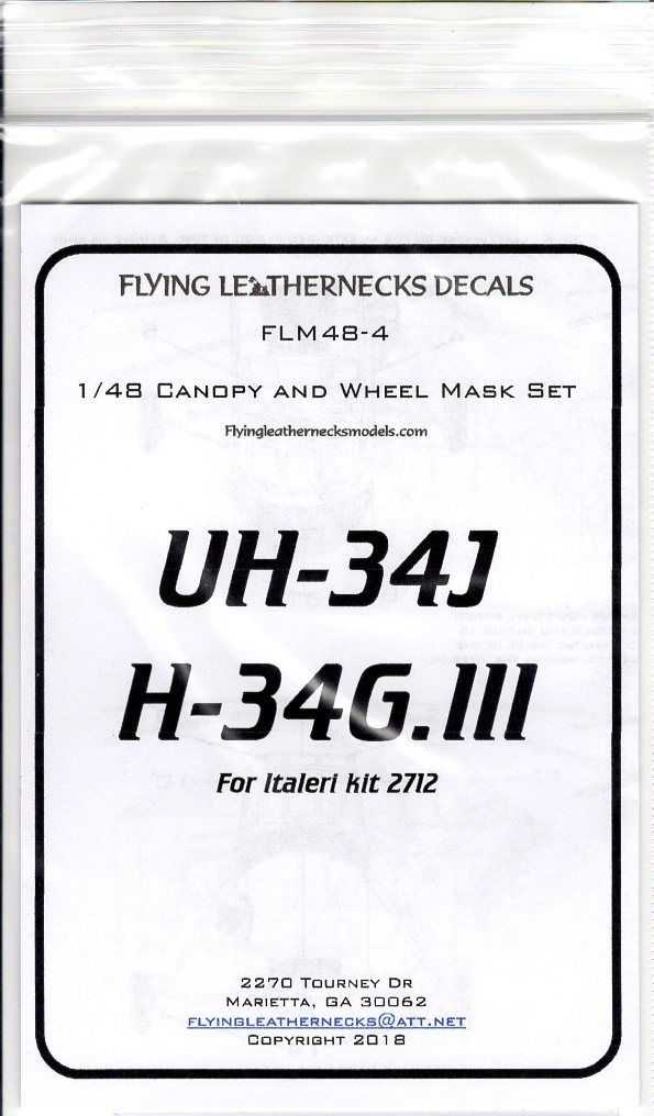 Accessoires - Sikorsky H-34G/UH-34J Sea Horse Canopy and Wheel Mask Se