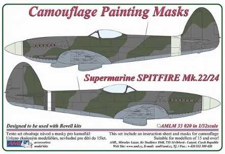 Accessoires - Masque de peinture pour camouflage Supermarine Spitfire 