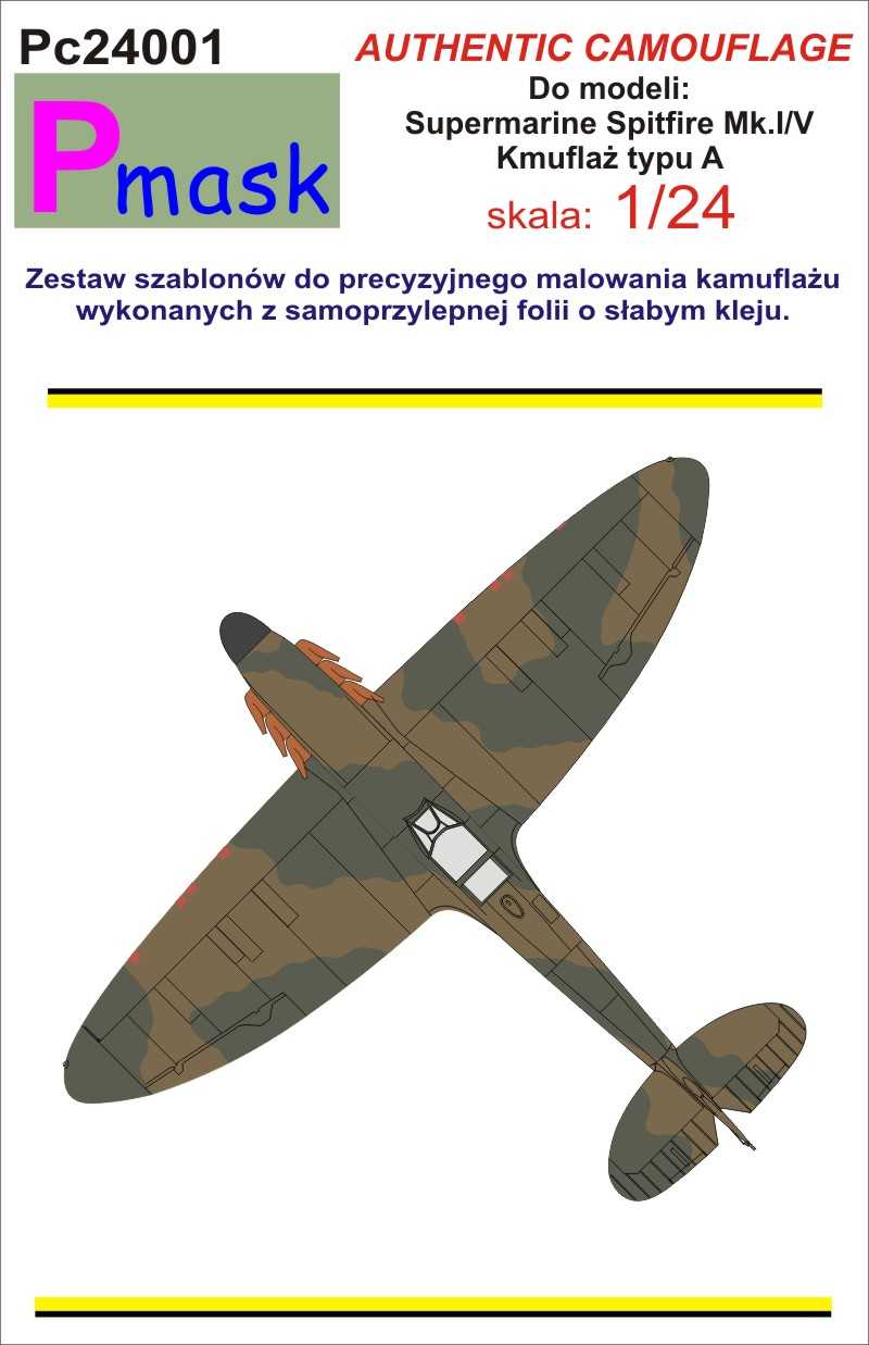 Accessoires - Masque de peinture pour camouflage Supermarine Spitfire 
