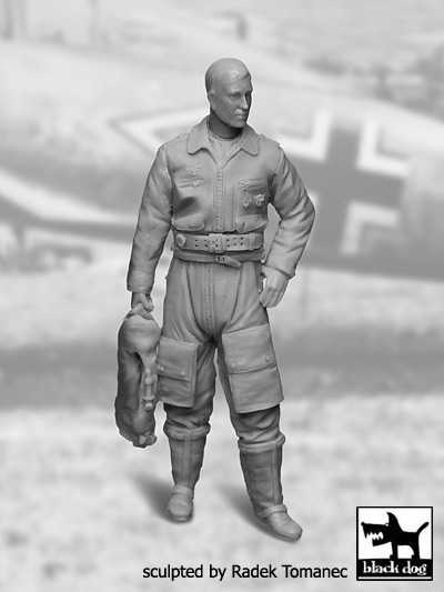 Figurines - Luftwaffe pilot 1940-45 N°1- 1/32-Black Dog