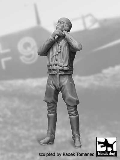 Figurines - Luftwaffe pilot N°3 figures- 1/32-Black Dog