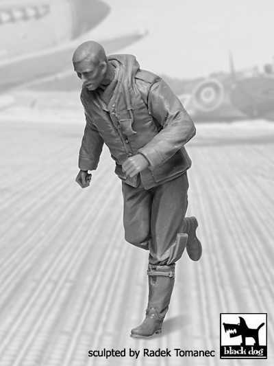 Figurines - RAF Fighter Pilot 1940-1945 brouillage N ° 3- 1/32-Black D