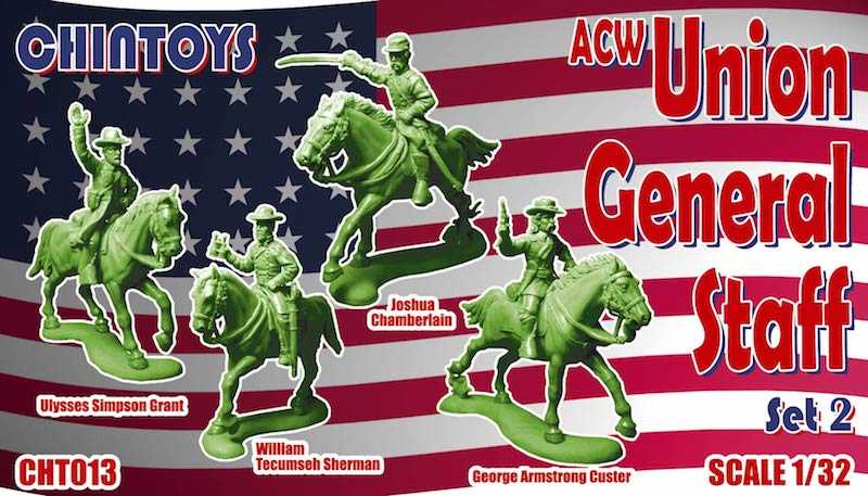 Figurines - ACW/American Civil War MOUNTED Union General Staff 2 (NO B