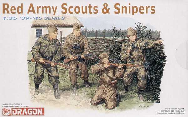 Figurines - Soviet Army Scouts & Snipers- 1/35 -Dragon