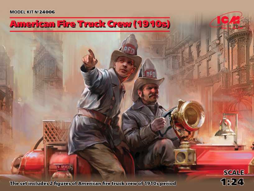 Figurines - American Fire Truck Crew (1910s) (2 figurines) (100% nouve
