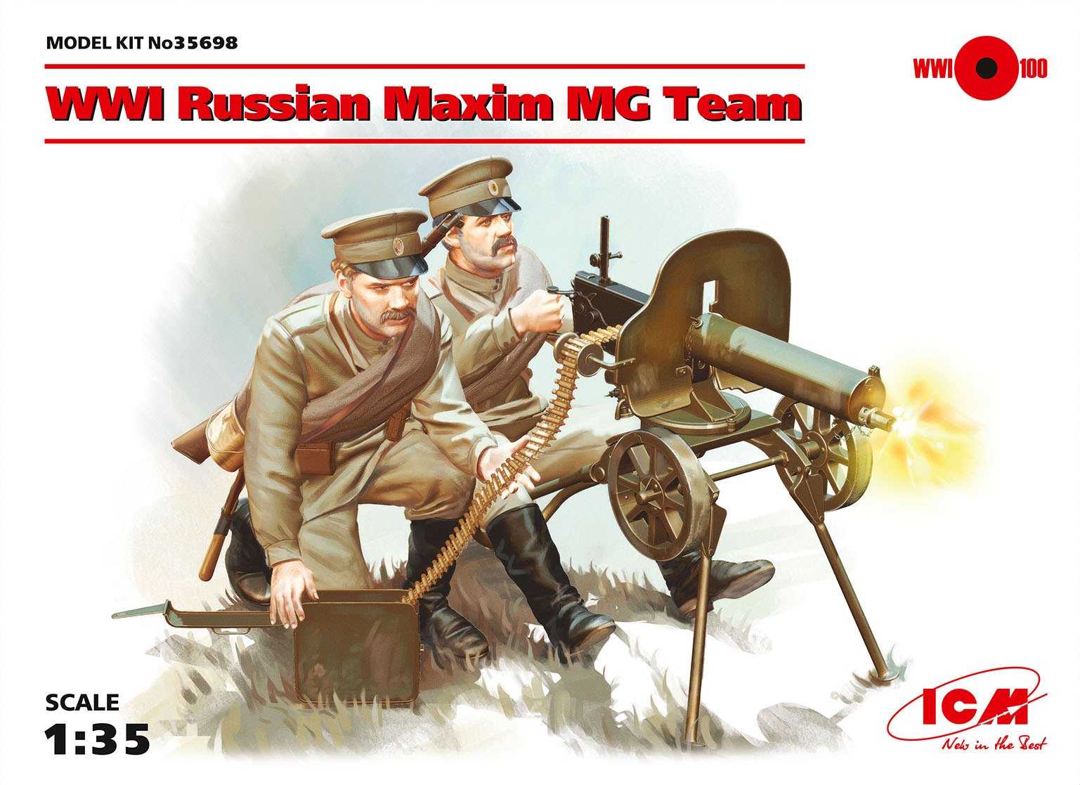 Figurines - WWI Soviétique Maxim MG Team (2 figurines) (100% nouveaux 