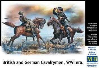 Figurines - Cavaliers britanniques et allemands de la Première Guerre 