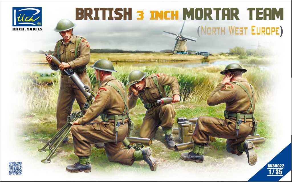 Figurines - Ensemble britannique de 3 po de mortier (Europe du Nord-Ou