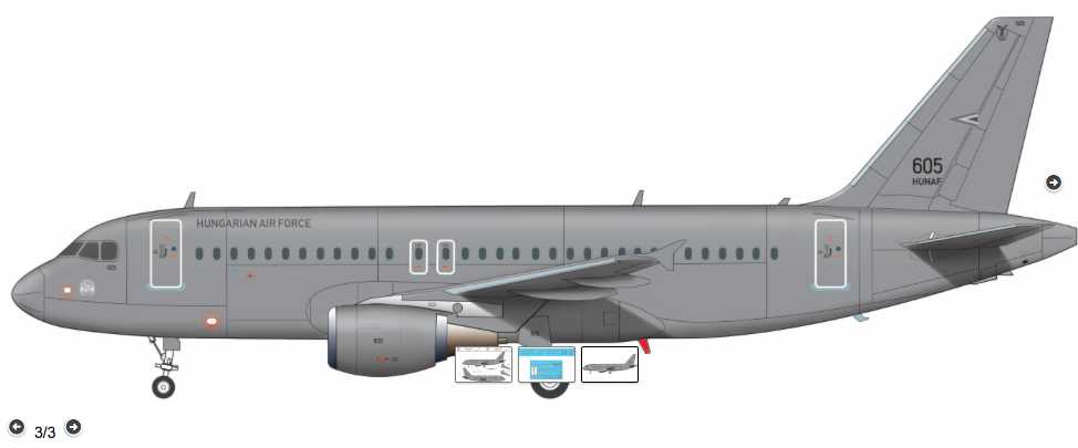 Accessoires - Décal Airbus A-319 dans le service de la force aérienne 