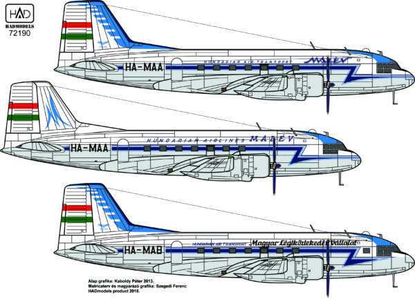 Accessoires - Décal Ilyushin Il-14M Malev-1/144-HAD Models