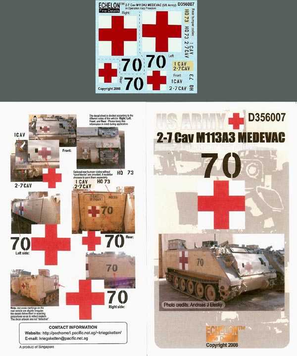 Accessoires - 2-7 Cav M113A3 Medevac- 1/35 -Echelon