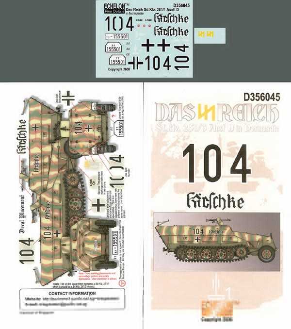Accessoires - Das Reich Sd.Kfz.251 / 3 Ausf.D en Normandie- 1/35 -Eche