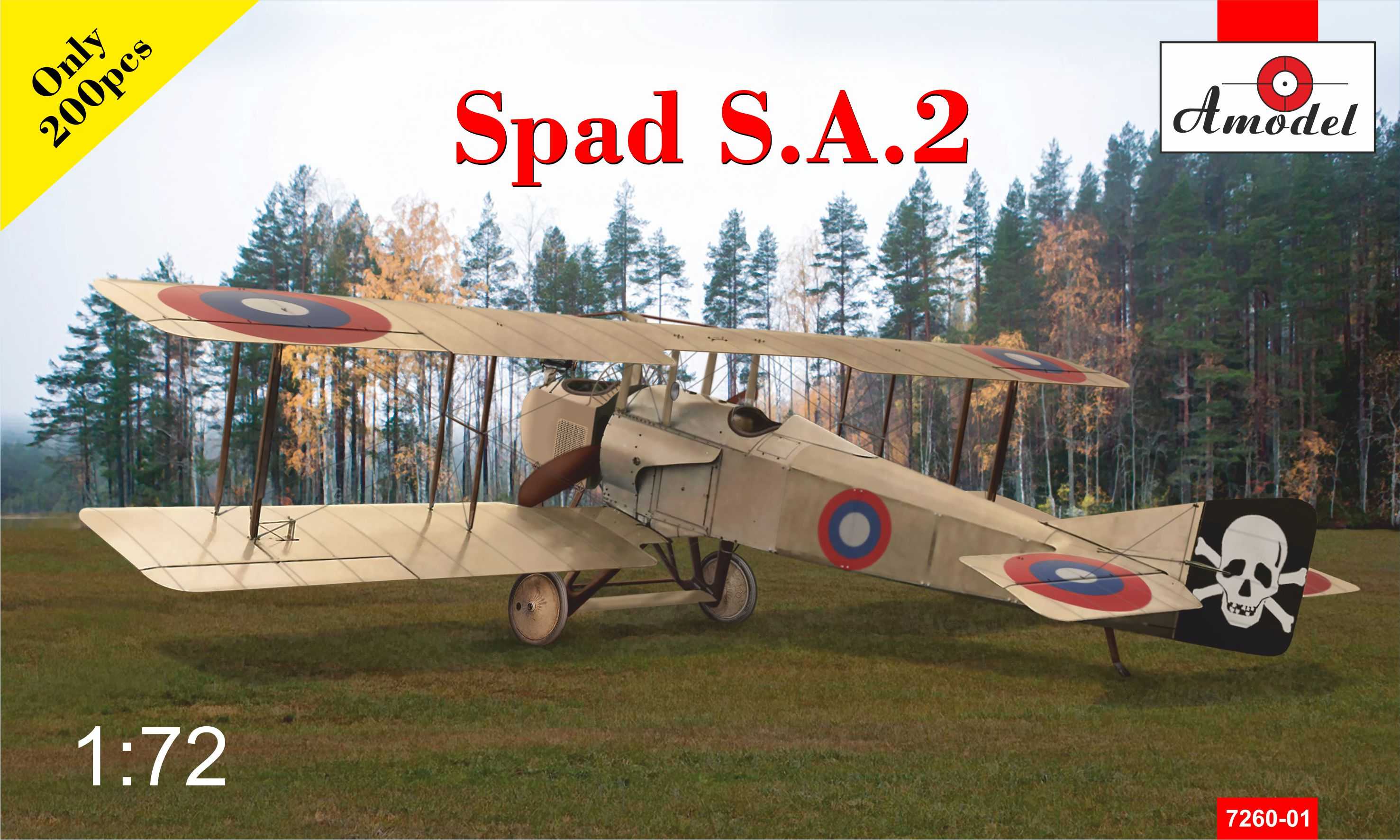 Maquette d'avion - Spad SA2 (décalques pour la France, VVS Russie, VVS