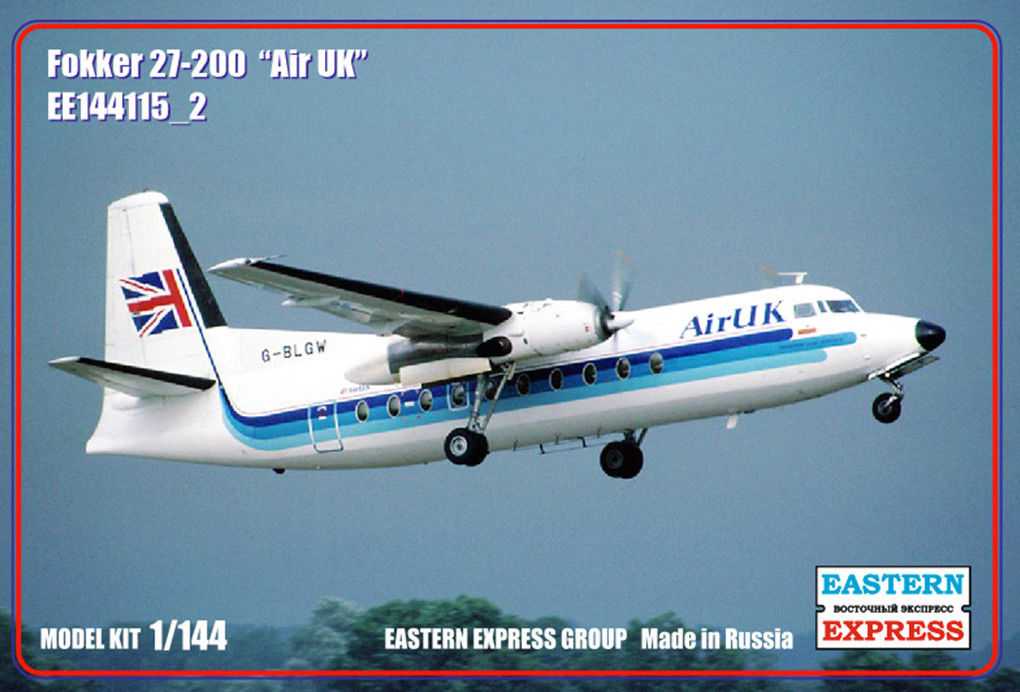 Maquette d'avion - Fokker F-27-200 Air Royaume-Uni-1/144-Eastern Expre