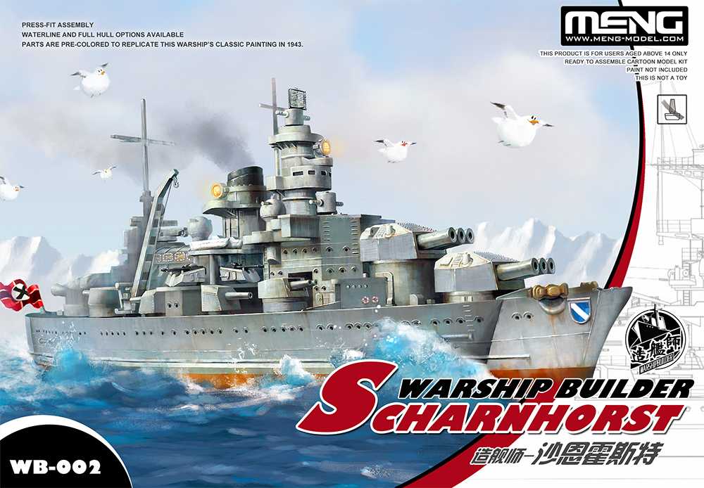Maquette de bateau - Navire de Bande Dessinée Shipcraft Scharnhorst M