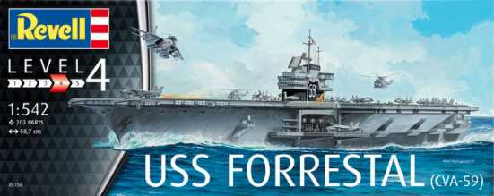 Maquette de bateau - USS Forrestal Un kit de construction de modèle d