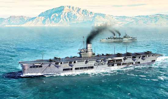 Maquette de bateau - HMS Ark Royal 1939 Conçu en 1934 pour respecter 