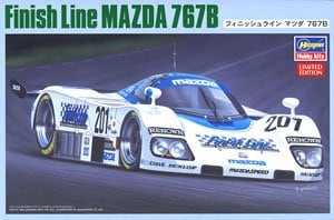 Maquette de voiture - Ligne d'arrivée Mazda 767BLe Mans 24 Heures Cour