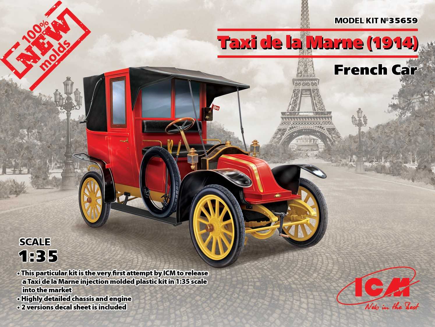 Maquette de voiture - Taxi de la Marne (1914) Voiture française (100% 