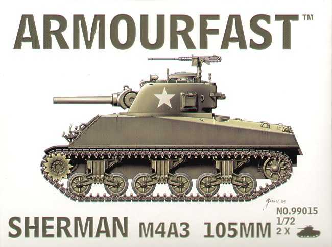 Figurines - M4A3 Sherman 105mm pistolet: Pack comprend 2 ensembles de 